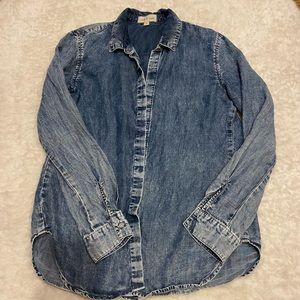 Anthropologie Cloth & Stone Denim Button-down Shirt